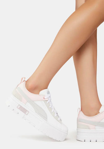 Chalk/Pink Mayze Raw Sneakers