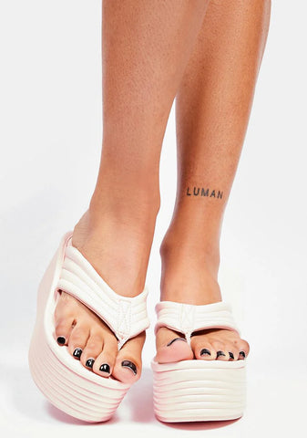 Baby Knows It All Platform Flip Flops