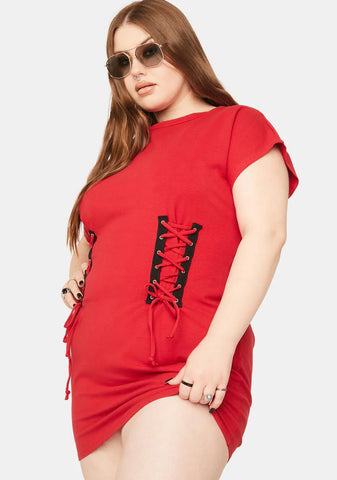 Plus As Lovers Go Shirt Dress