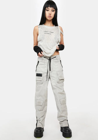 Atmosphere Unisex Stone Wash Cargo Pants