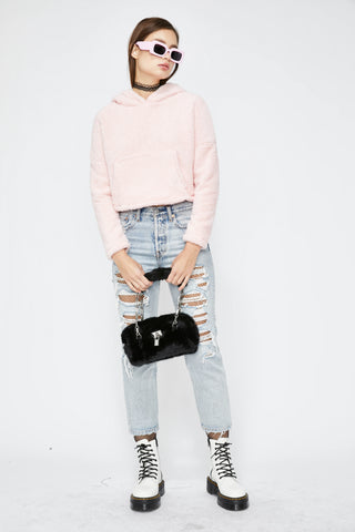 Miss Run The World Crop Hoodie