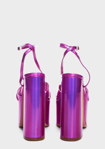 Grape Nobody Else Matters Platform Heels