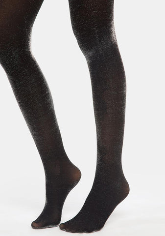 Liquid Metal Opaque Tights