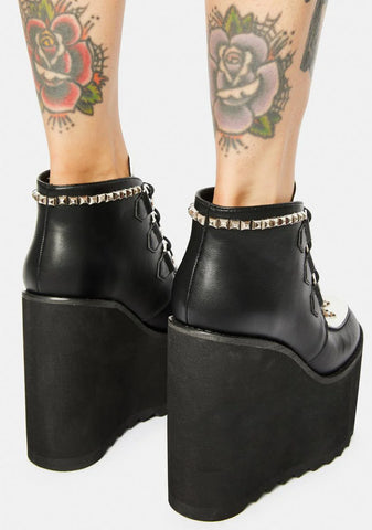 Such A Cruel World Platform Ankle Boots
