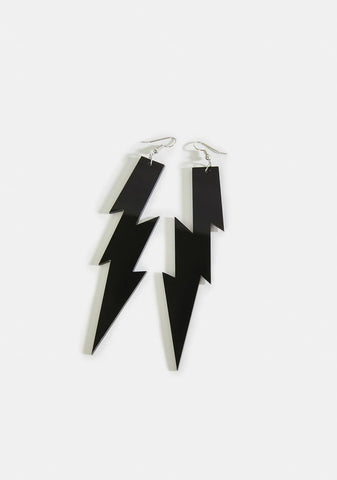 Feel The Electricity Lightning Bolt Earrings
