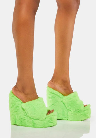 Green Sloane Wedge Heels