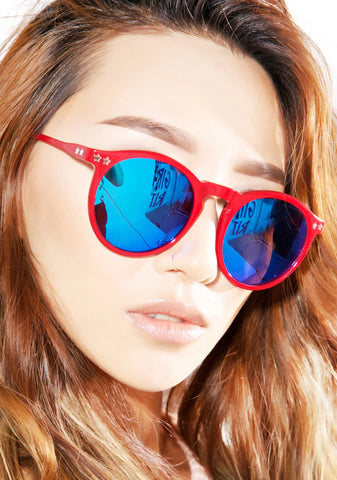 Steff Deluxe Frame Sunglasses - Red