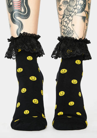 I'm Cheesin' Ruffle Socks