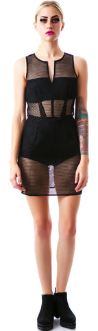 Censored Mesh Dress