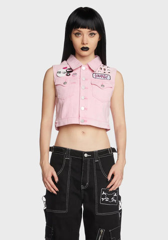 Stay Strange Denim Vest