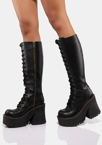 Animal Behavior Knee High Boots