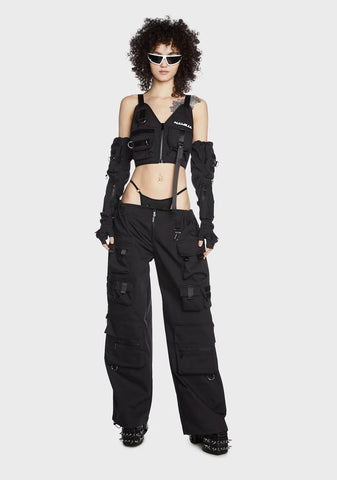 Techno Baggy Pants With Tactical String Panty