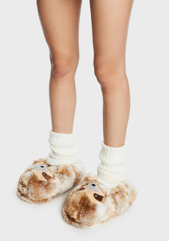 Sloth Hugs Fuzzy Slippers