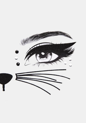 Here Kitty Face Stickers