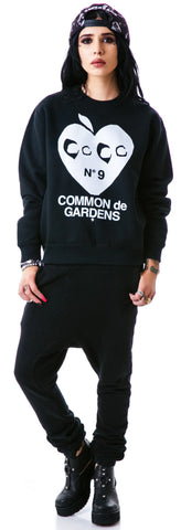 UC Apple Heart Crew Pullover Sweatshirt