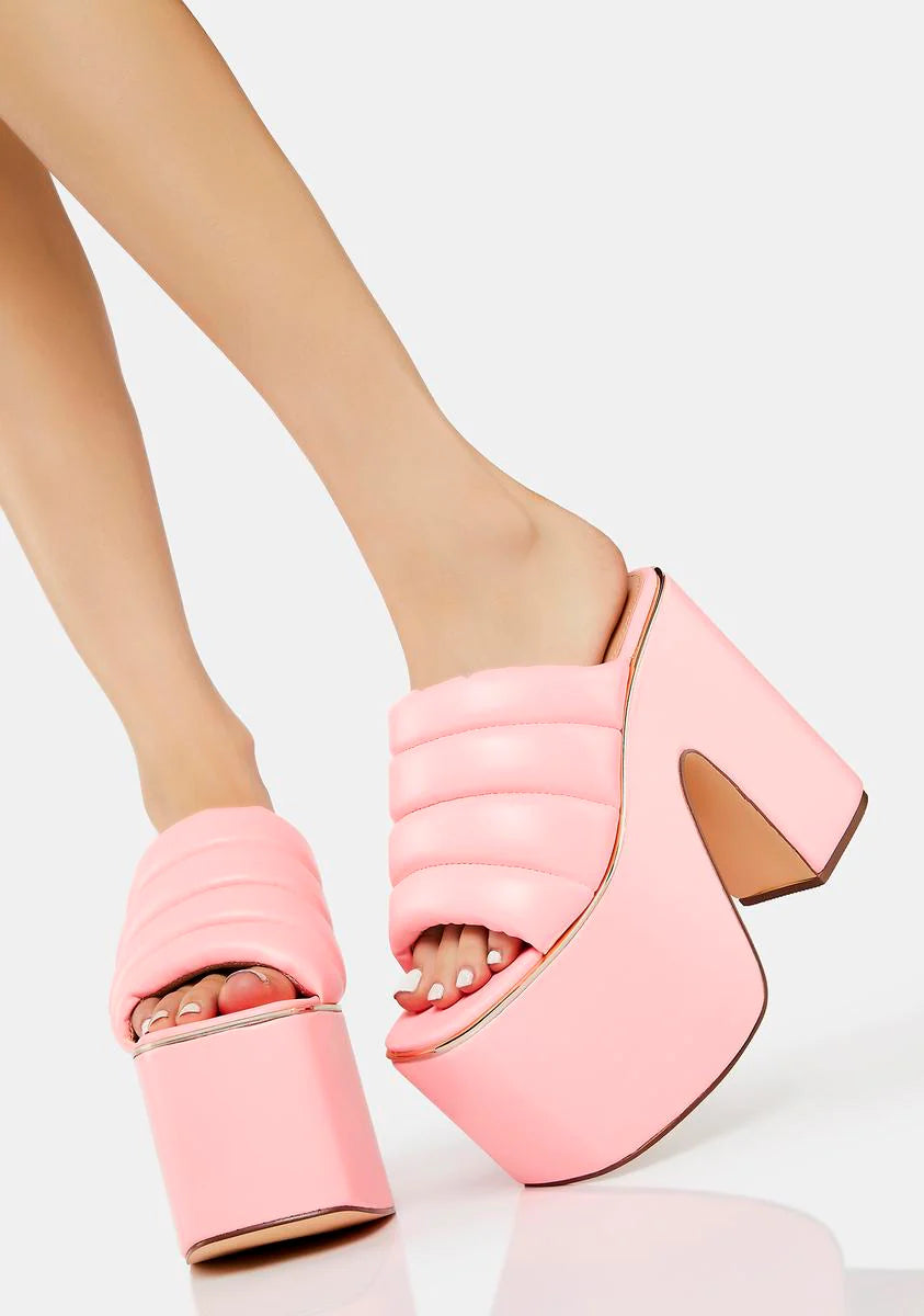 Pink Leisha Platform Heels