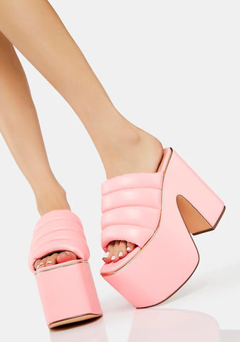 Pink Leisha Platform Heels