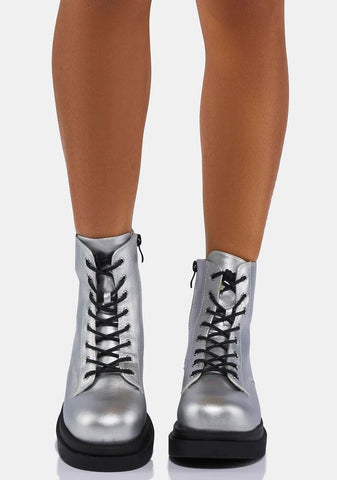 Silver Morven Ankle Boots