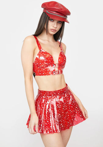 Fire Chasing Starlight Vinyl Bustier