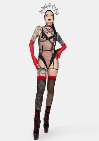 Feeling Thorny Rose Print Teddy