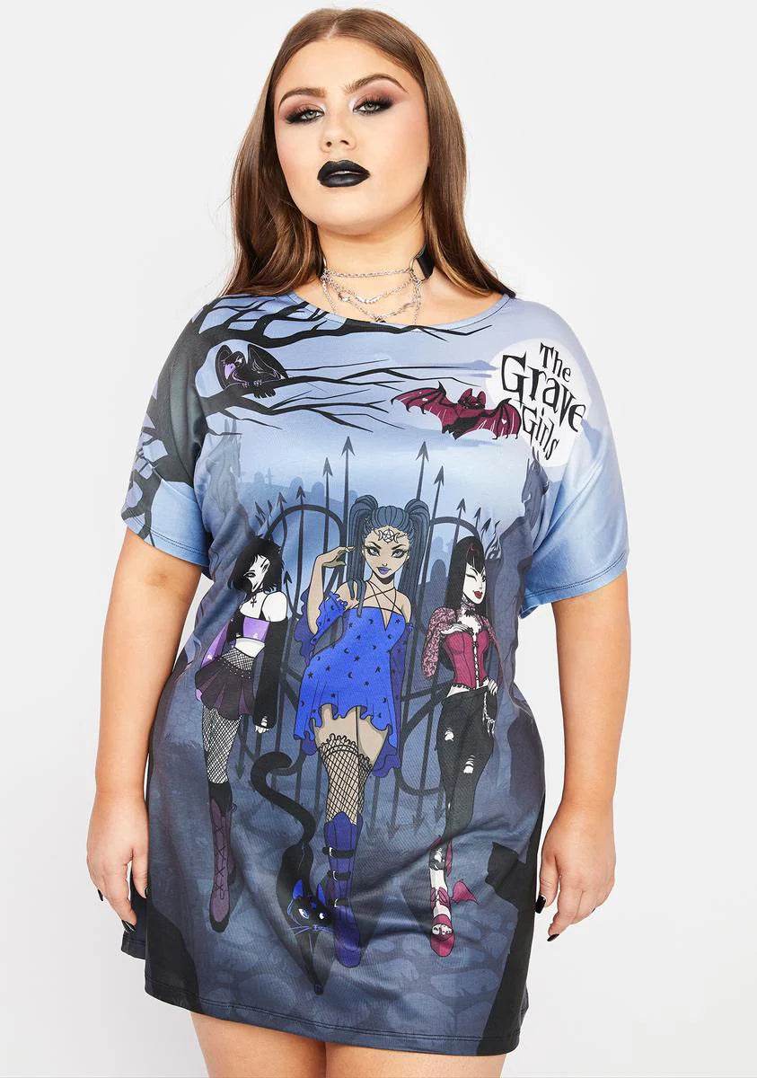 Plus Best Witches Oversized Graphic Tee