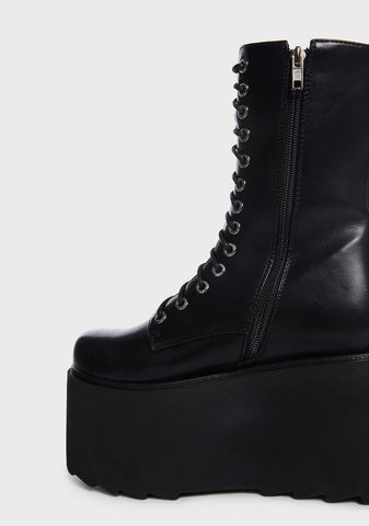 Steady Platform Combat Boots