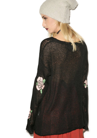 Painting The Roses Roadie Sweater - Black