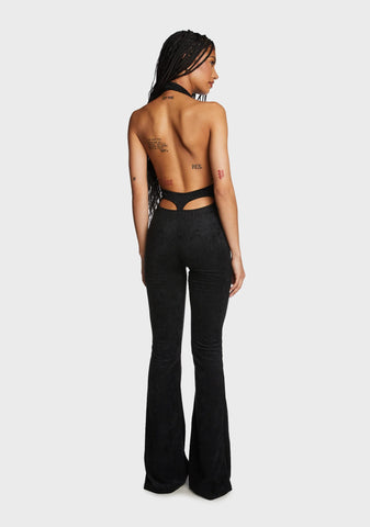 Terri Open Back Jumpsuit - Black