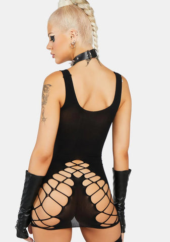 Kisses Down Low Cut Out Mini Dress