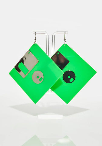 Throwback Floppy Disk Earrings