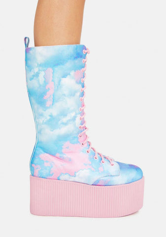 Pastel Qloud Kaos Hi Platform Boots