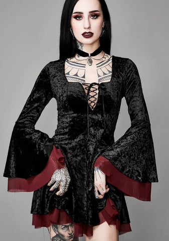 Tempting Enchantress Velvet Dress