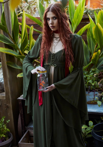 Hail To The Guardians Long Sleeve Top - Dark Green