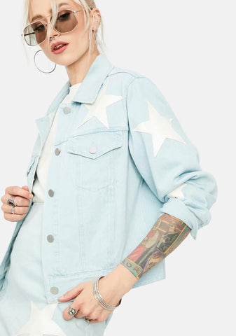 Road Less Traveled Star Patch Jean Jacket