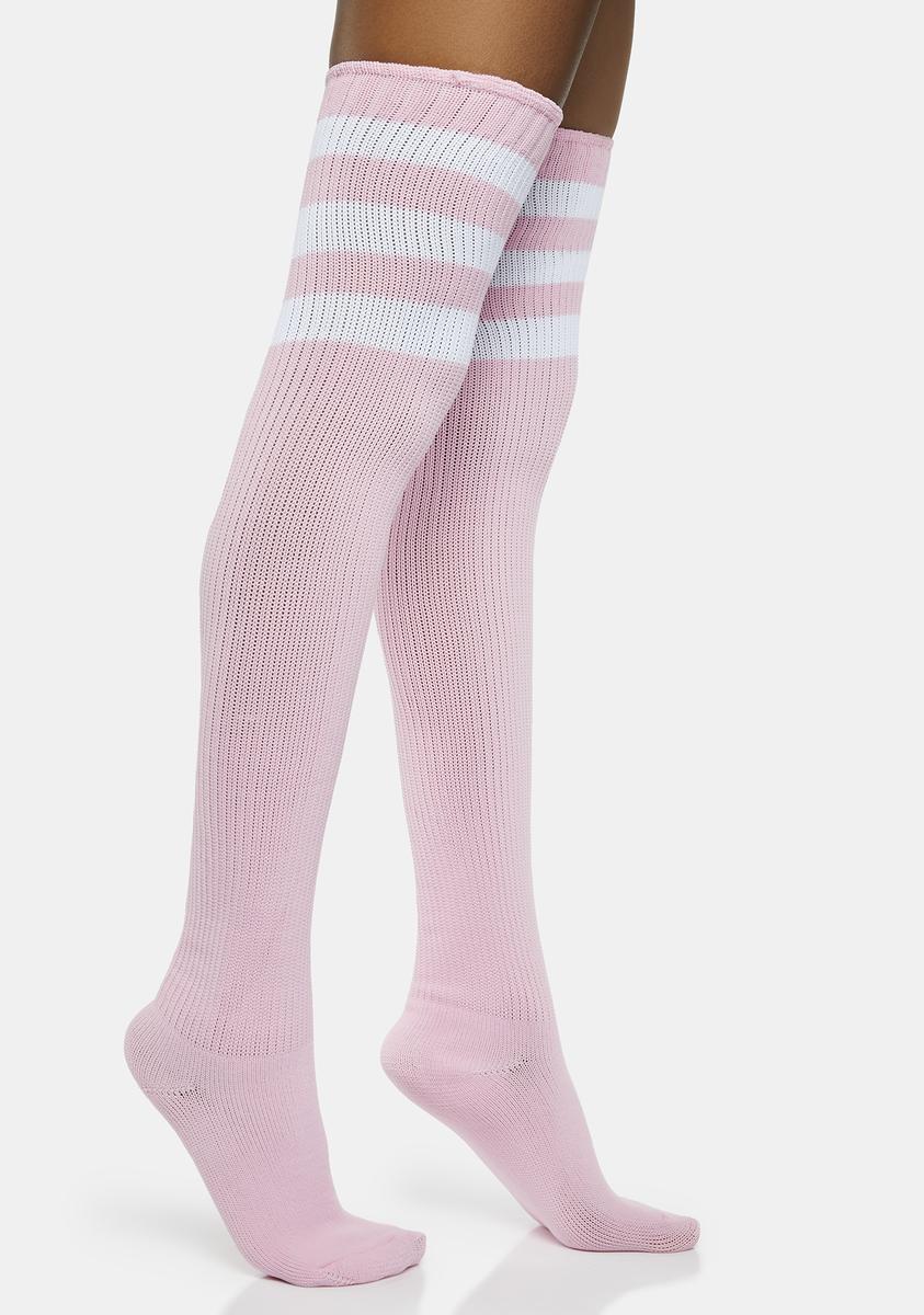 Sugar Rack 'Em Up Athletic Thigh Highs