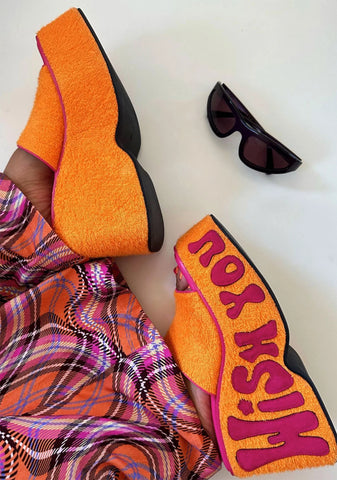 Jetset Jealousy Platform Sandals- Orange