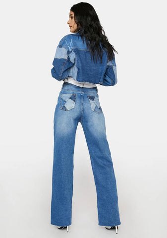 Always Wonder Patchwork Denim Jeans