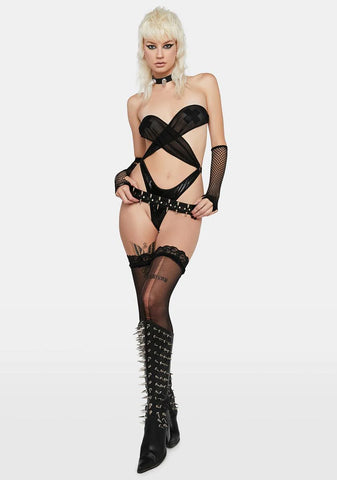 No Time To Talk Sheer Bodysuit