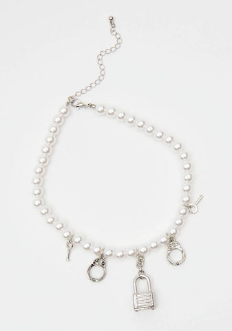 Throw Away The Key Beaded Choker