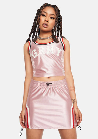 Pink Sport Mini Skirt