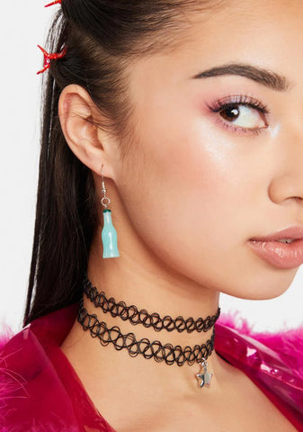 Berry Soda Bottle Drop Earrings