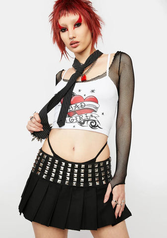 Bad Behavior Studded Mini Skirt