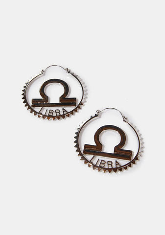 Reppin' Libra Hoop Earrings