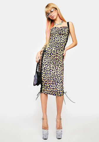 Wild For You Lace-Up Bodycon Dress