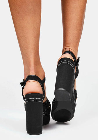 Biding My Time Platform Heels