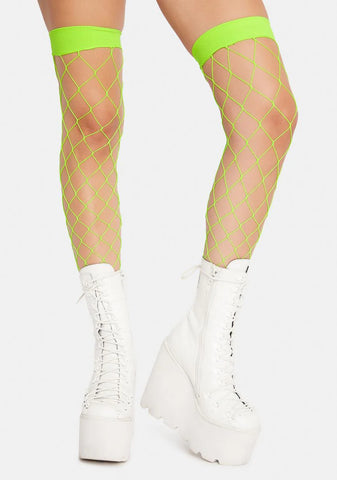 Nuclear Doomsday Net Thigh Highs