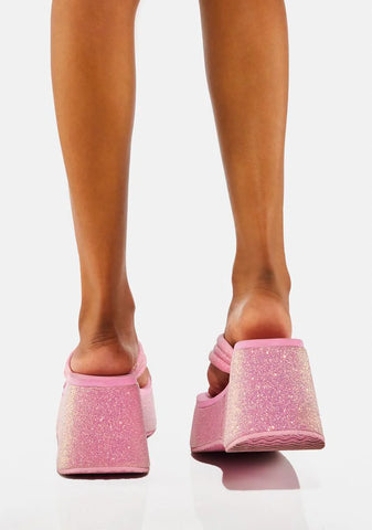 Beach Bound Glitter Flip Flops