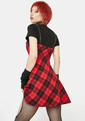 Hell Series Fake Two Piece Dress