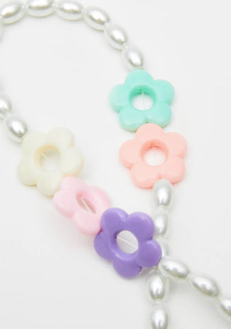 Picking Flowers Pearl Charm Necklace