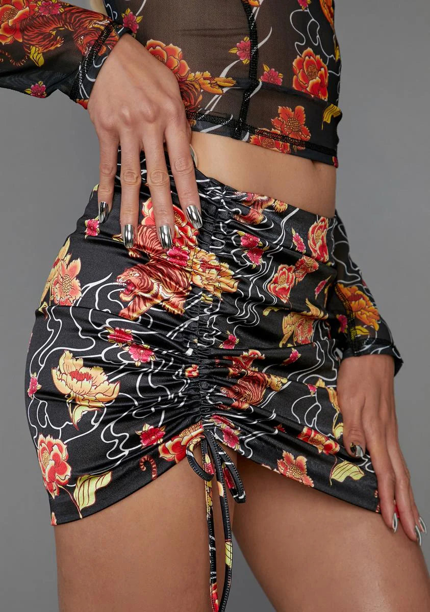 Honest Confessions Ruched Mini Skirt